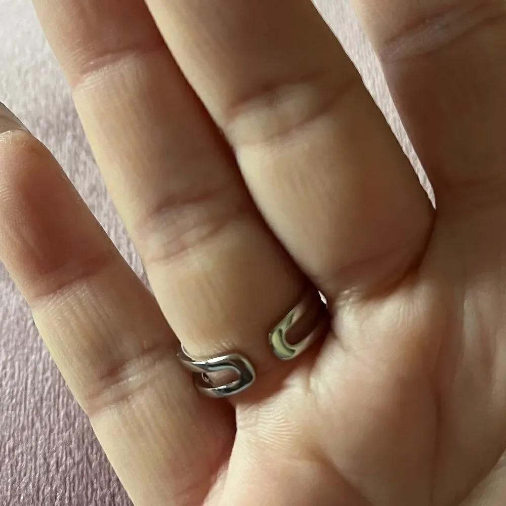 The Twist and Bling Duo Ring in 925 silver